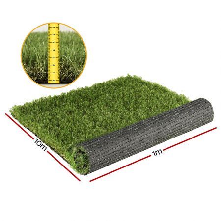 Primeturf Artificial Grass 45mm 1mx10m Synthetic Fake Lawn Turf Plastic Plant 4-coloured