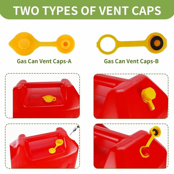 Gas Can Spout Replacement,Anti-Spill Gas Can Nozzle Replacement,2-Kit Gas Can Spouts No Leaky,Replacement Gas Can Spout with Flexible Nozzle,Gas Can Vent,Fit for Most 1/2/5/10 Gal Can