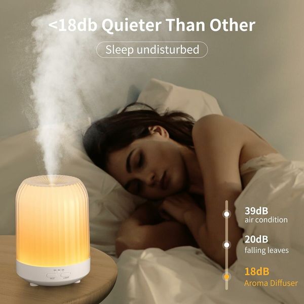 Essential Oil Diffuser for Bedroom, Quiet Humidifiers for Home, Ultrasonic 250ML Small Aroma   Diffuser, for Baby Bedroom, Hotel, Plant, White