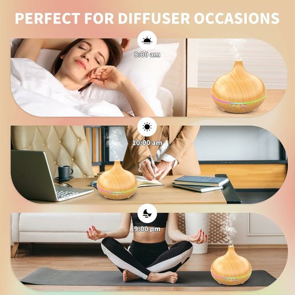 Aroma Diffuser for Essential Oil Large Room, Office Essential Oil Diffusers for Home Kids, Waterless Auto Off Aroma