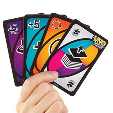 UNO FLIP, Family Card Game, with 108 Cards, Makes a Great Gift for 7 Year Olds and Up