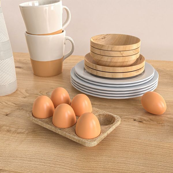 Wooden Eggs Fake Eggs Dummy Eggs Nest Eggs Help Laying Hen Agricultural Tool Eggs for Nesting Box (6 Pack)