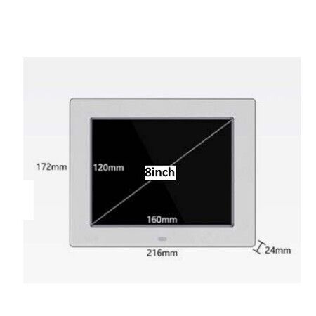 8inch Extra Large Clock Easy to Read for Elderly Senior Digital Calendar Alarm 3 Display Black