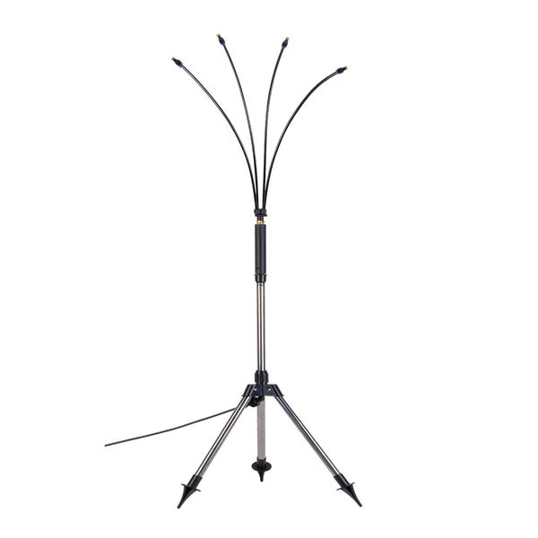 Standing Misters for Outside Patio,Adjustable Height 3.2-4.1FT Misting System Line 26.5FT Portable Water Misters for Cooling Outdoor with Tripod Base Stand