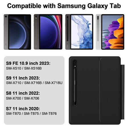 Magic Keyboard for Samsung Galaxy Tab S9 FE S8 S7 11 Inch Magnetic Keyboard Case Floating Cantilever Stand