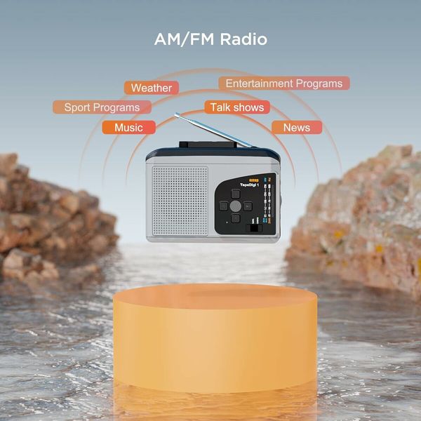 Portable Cassette Players and Recorders, AM FM Radio Walkman Cassette Player Convert to MP3