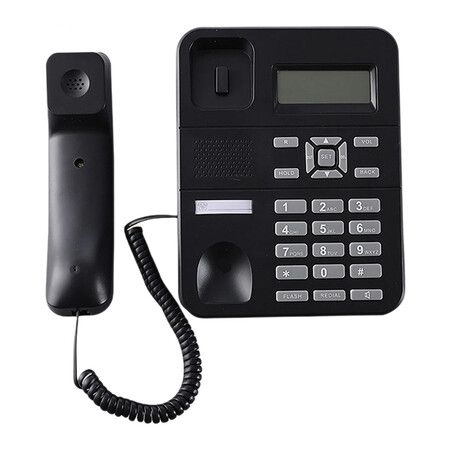 Landline Phones Corded Telephone with Speaker Display Landline Phone Big Button Landline Phones with Caller Identification Telephone, Black