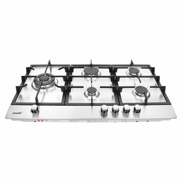 Maxkon 87cm Gas Cooktop Stove Top 5 Burner Cooker Kitchen Home Stovetop Hob LPG NG Stainless Steel Surface