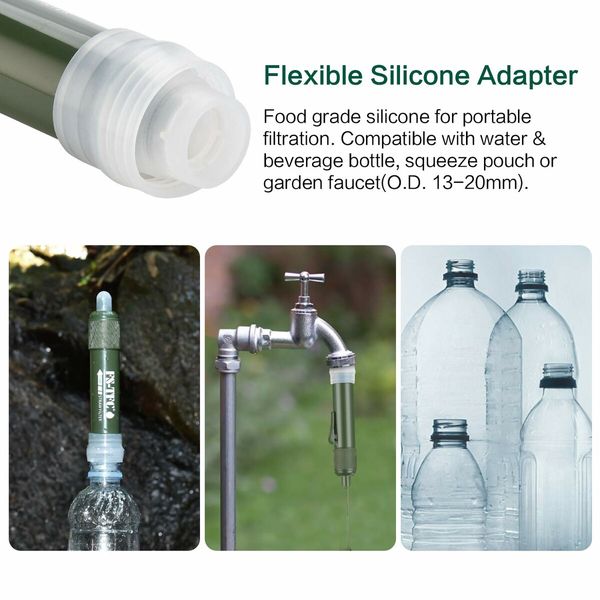 Personal Water Filter Straw Mini Water Purifier Survival Gear for Hiking, Camping, Travel and Emergency Preparedness