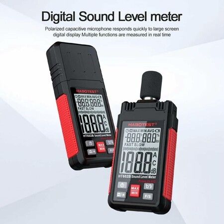 HT602B Digital Handheld DB Meter Sound Level Meters Noise Audio Meter 30-130DB Decibels Sound Meter