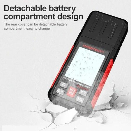 HT602B Digital Handheld DB Meter Sound Level Meters Noise Audio Meter 30-130DB Decibels Sound Meter