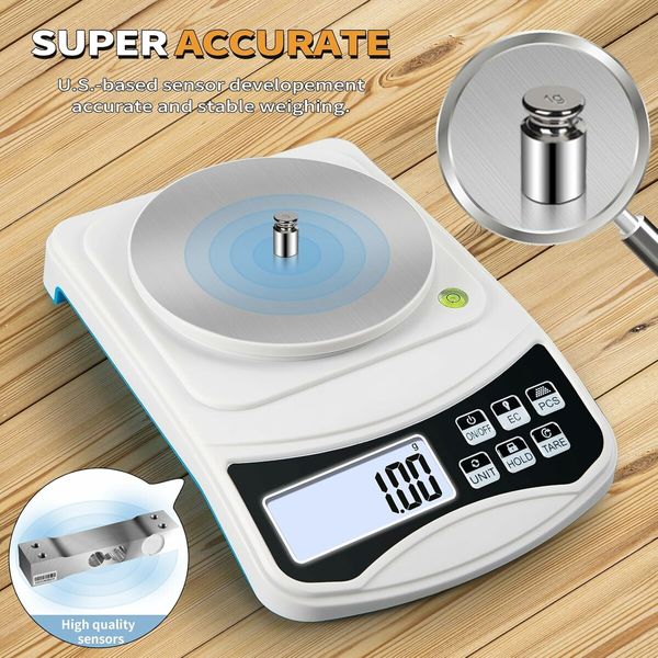 Mini Smart Weigh Portable Scale Digital Gram Scale Jewelry Scale 1000g by 0.01g Accuracy, Multi-Function High Precision Electronic Scale