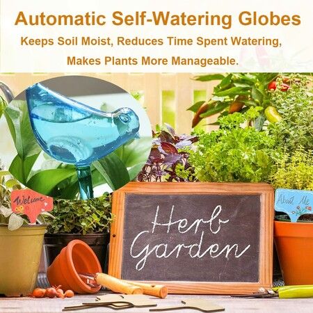 Plant Self-Watering Bulbs,10pcs Self Watering Planter Insert,Flower Automatic Watering Drip Irrigation Device,Indoor Outdoor Garden Self Waterer for Plant