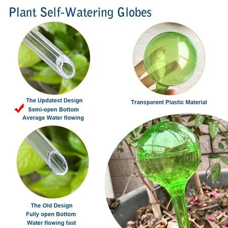 Plant Watering Dispenser,10Pcs Plant Watering Devices,Premium Plant Automatic Waterer, Indoor Outdoor Plant Self Watering Spikes,Pot Flower Self Watering Bulbs (Green)