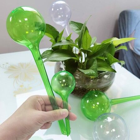 Plant Watering Dispenser,10Pcs Plant Watering Devices,Premium Plant Automatic Waterer, Indoor Outdoor Plant Self Watering Spikes,Pot Flower Self Watering Bulbs (Green)