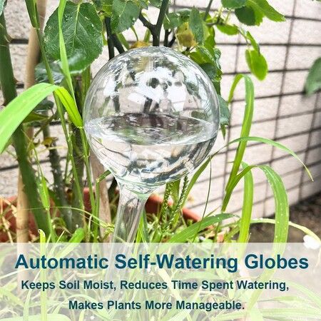 Plant Automatic Watering Devices,Clear Plastic Self-Watering Bulbs Flower Automatic Watering Device While Away Garden Waterer for Plant Indoor Outdoor (10 Pcs)