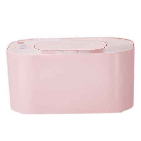 Wipe Warmer LED Display Adjustable, Portable Baby Wipe Dispenser for Home Car Travel (Pink)