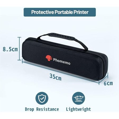 Phomemo Case, Compatible with Itari, COLORWING, Odaro, Omezizy M08F/P831/TP81 Letter and A4 Portable Printer, for HPRT MT800 Mobile Travel Printer Storage Holder Paper and  USB Cable (Box Only)