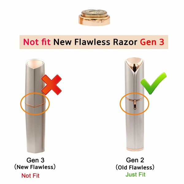 Replacement Heads for Flawless Facial Hair Remover,Replacement Blades for Old Finishing Touch Flawless Hair Removal (4Pack,For Gen 2)