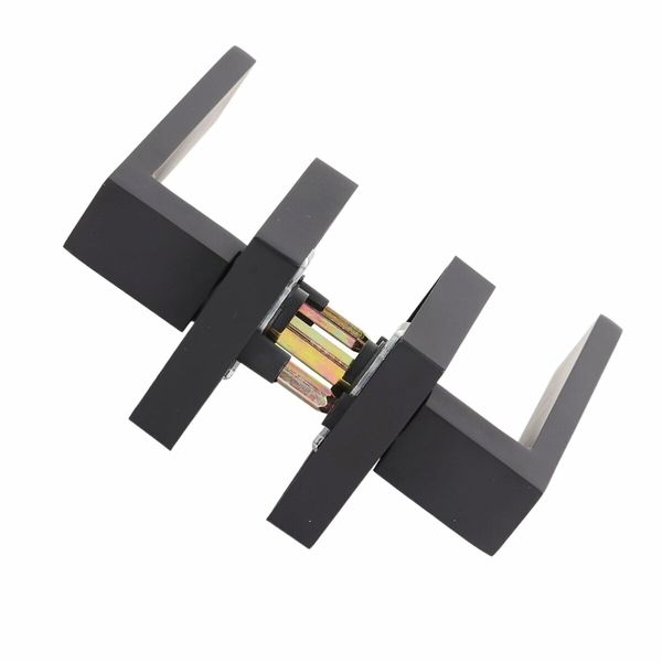 No Latch Decorative Door Lever Handle Zinc Alloy Brass Universal Design Door Handle for 30-50mm Thickness Col.Black