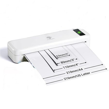 Portable Printers Wireless for TravelaPhomemo Portable Printers Wireless for Travel, Inkless Printer Thermal M835, Mobile Printer Bluetooth Support 8.5 inch, A4, 4.33inch, 3.15inch, 2.08 inch Thermal Paper Roll, Compact Printer Compatible with iOS and And