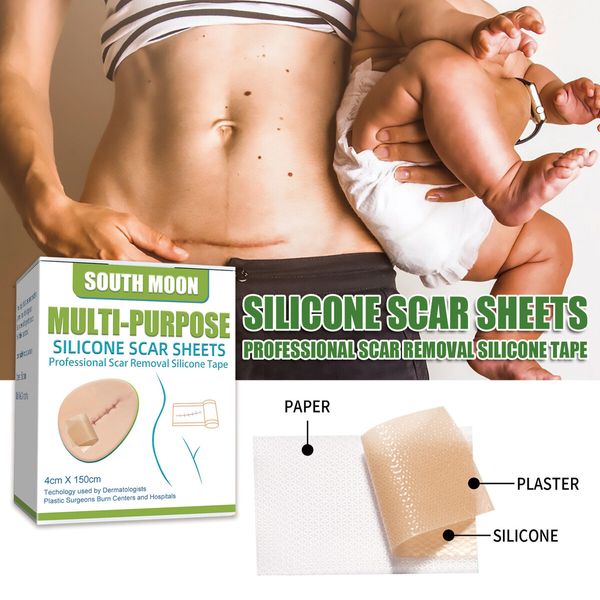 Silicone Scar Sheets, Silicone Scar Tape 4 x 150 cm, Reusable and Effective Scar Removal Sheets, Silicone Scar Removal Sheets