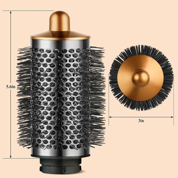 Large Round Volumizing Brush for Dyson Airwrap Attachments, Fluff up and Volumize for Styling