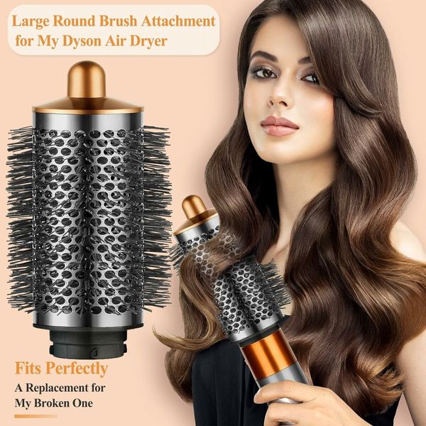 Large Round Volumizing Brush for Dyson Airwrap Attachments, Fluff up and Volumize for Styling