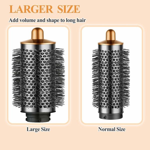 Large Round Volumizing Brush for Dyson Airwrap Attachments, Fluff up and Volumize for Styling