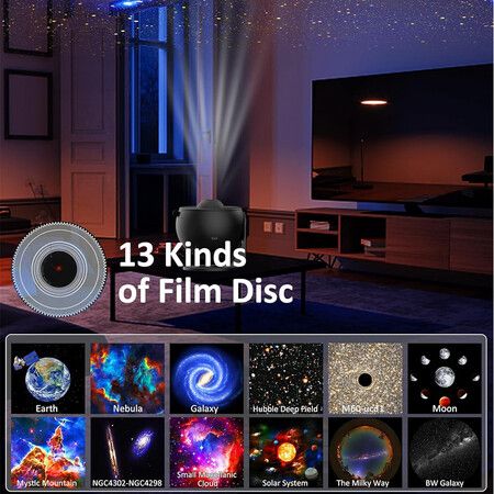 Galaxy Projector,12 in 1 Planetarium Star Projector for Bedroom, Night Light for Kids,Home Theater, Ceiling, Room Decoration