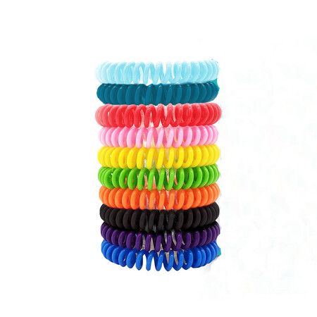 Mosquito Bracelets, 10 pcs Individually Wrapped, DEET Free, Natural and Waterproof Band