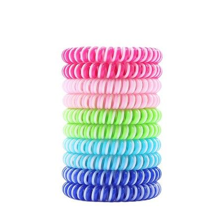 Mosquito Bracelets, 10 pcs Individually Wrapped, DEET Free, Natural and Waterproof Band