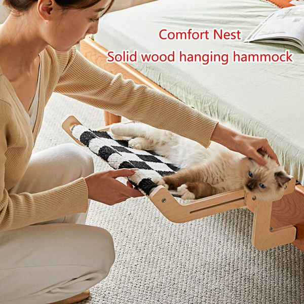 Cat Hanging Bed Hammock Window Perch Cover Sunbathing Balcony Bedside Sofa