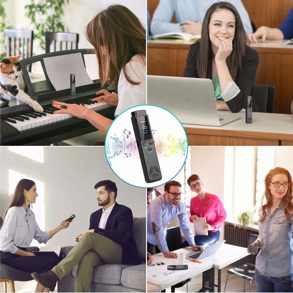 32GB Digital Voice Recorder for Lectures Meetings, Audio Recorder with Playback, Password, Variable Speed, Tape Recorder USB Charge, MP3