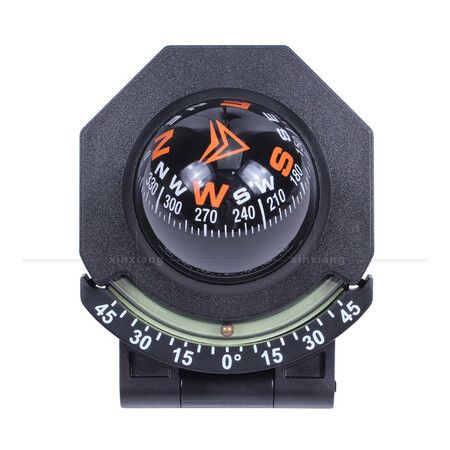 Foldable Car Dashboard Compass Ball for Vehicle Boat High Precision Navigation With Slope Meter 2-In-1 Car Mount Compass Ball