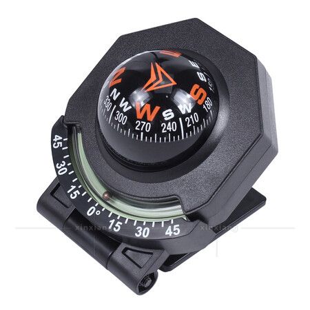 Foldable Car Dashboard Compass Ball for Vehicle Boat High Precision Navigation With Slope Meter 2-In-1 Car Mount Compass Ball