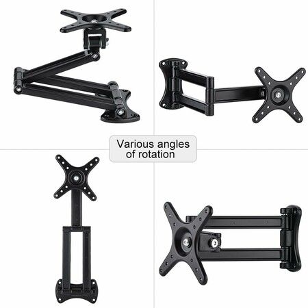 TV Wall Mount, Wall Bracket with Tilting Swivel Function for 10 to 27 inch Flat TV LED LCD Screen