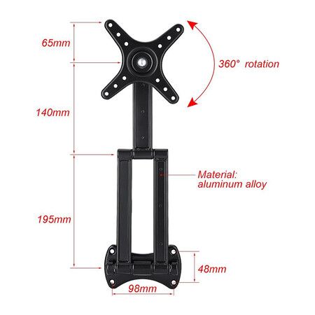 TV Wall Mount, Wall Bracket with Tilting Swivel Function for 10 to 27 inch Flat TV LED LCD Screen