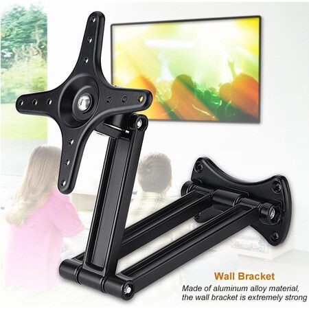 TV Wall Mount, Wall Bracket with Tilting Swivel Function for 10 to 27 inch Flat TV LED LCD Screen