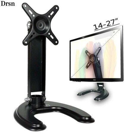 U Shape 10 to 27 inch 180 Degree LCD Monitor Stand Mount Folding VESA Monitor Stand All Metal Body With VESA Hole 75x75mm 100x100mm