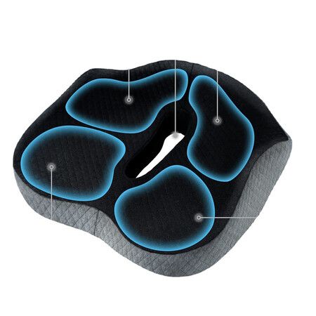 Large Seat Cushion, Supportive Memory Foam Butt Pillow for Sciatica Relief, Coccyx Seat Cushion for Tailbone for Home, Office and Car