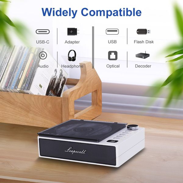 CD Player Portable with Speakers Bluetooth Rechargeable, Small Compact Retro CD Players for Home