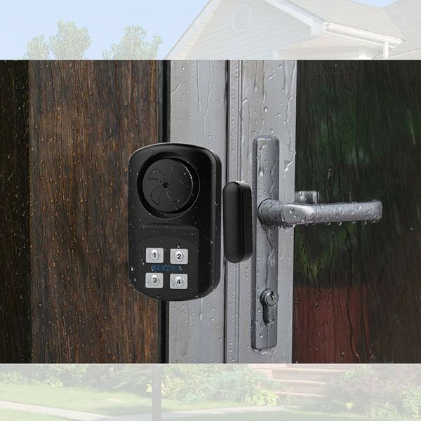 House Alarm  Remote Keypad, Waterproof IP67,Inground Pool Safety Alarm,Gate Alarm Sensor, 140 dB Super Loud, Prying Door Alarm,Entrance Alert