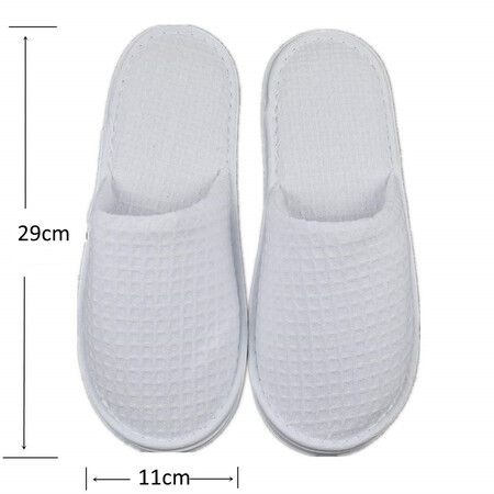 Disposal Slippers 5 Pairs SPA Hotel Closed Toe Open Toe Home Guest White Slippers for Women Men