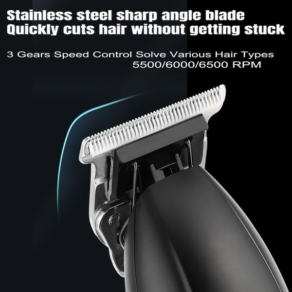 Professional Hair Clippers for Men, Barber Clippers and Trimmer Set with Cordless Electric Razor and LCD Display(Black)