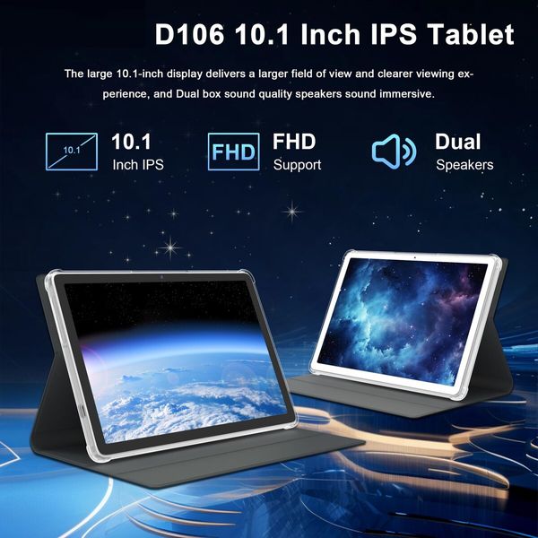 Android 14 Tablet 10 Inch 128GB 1TB Expandable 14GB RAM Octa-Core Processor 5G WiFi 7000mAh Battery Grey Model