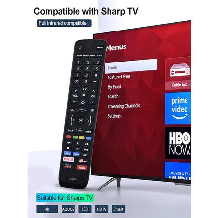 EN3R39S Replaced Remote fit for Sharp 4K Smart TV LC-55Q7000U