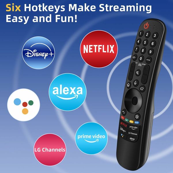 LG TV Remote Replacement for All LG Smart TVs, for LG Magic Remote Control MR22GA/GN with Voice and Pointer Function