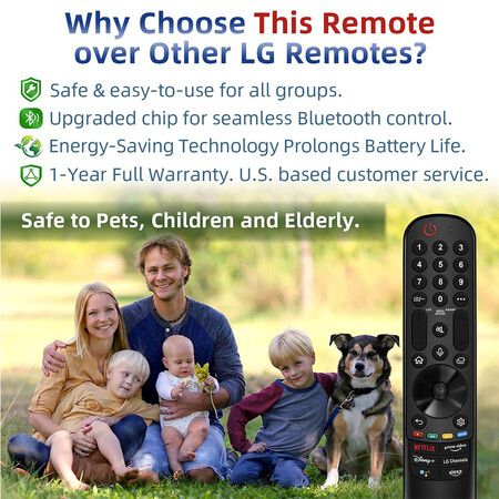 LG TV Remote Replacement for All LG Smart TVs, for LG Magic Remote Control MR22GA/GN with Voice and Pointer Function
