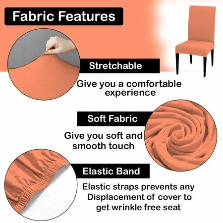 Dining Chair Cover Stretchable Slipcover Seat Protector Removable For Home Hotel Dining Table Chairs Color Pink